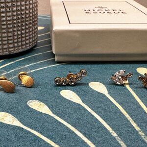 Nickel & Suede Post/Stud Earings